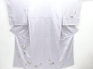 未使用品　仕立て上がり　地紙に花模様訪問着